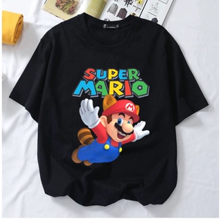 mybhaju super mario terbang t-shirt 100% premium cotton lengan pendek 3 tiga suku oversize plus size wanita perempuan