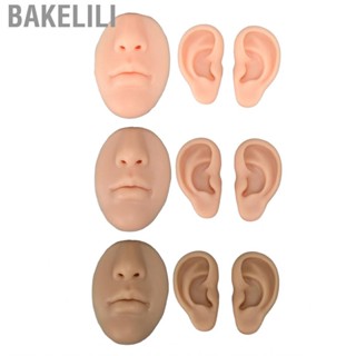 Bakelili Silicone Ear Model Novice Simulated 3D Nose And Mouth Display Prop