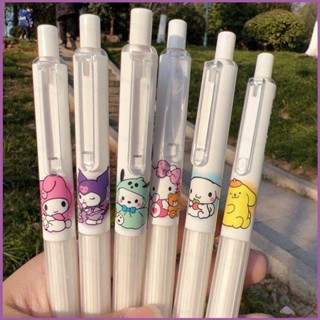 SANRIO Sq2 ปากกาเจล ลายการ์ตูน Hello Kitty น่ารัก 6 ชิ้น ต่อชุด POCHACCO Cinnamoroll