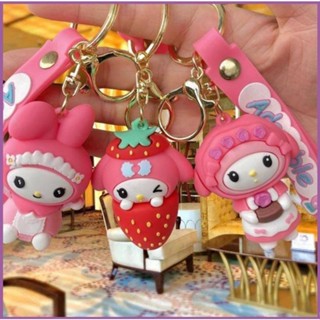 Sq2 พวงกุญแจ จี้ตุ๊กตาการ์ตูน Sanrio mymelody น่ารัก สําหรับห้อยกระเป๋า