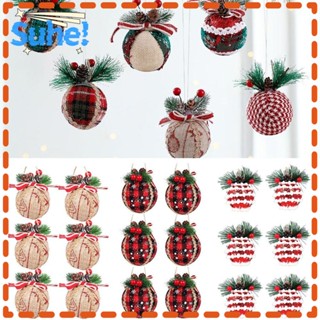 Suhe ลูกบอลแขวนตกแต่งต้นคริสต์มาส DIY 6 ชิ้น ต่อชุด