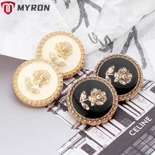 Myron กระดุมโลหะ สไตล์เรโทร สําหรับตกแต่งเสื้อผ้า DIY 10 ชิ้น