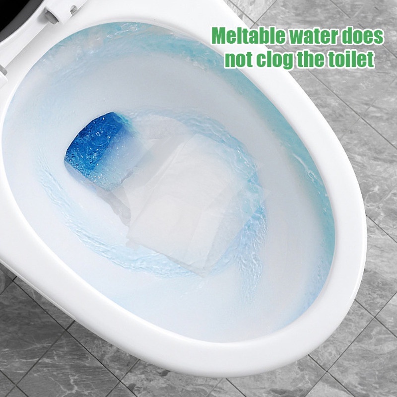 10 ชิ้น ที่ละลายน้ําได้ กระดาษรองนั่งชักโครก แบบใช้แล้วทิ้ง / ฝารองนั่งชักโครก แบบพกพา / เบาะรองนั่งชักโครก ป้องกันการเปรอะ - รูปที่ 3