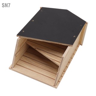 SN7 บ้านค้างคาวชุดห้องคู่ไม้กันน้ำ Windproof กล่องค้างคาว Shelter สำหรับลานสวนกลางแจ้ง