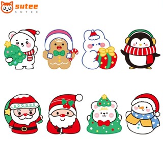 Sutee การ์ดอวยพร ลายการ์ตูน Merry Christmas น่ารัก สําหรับตกแต่งวันหยุด 5 ชิ้น