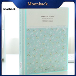 &lt;moonback&gt; แฟ้มเอกสาร กระดาษ A4 ลายดอกไม้ 40 หน้า