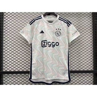 เสื้อกีฬาแขนสั้น ลายทีมชาติฟุตบอล Ajax 23 24 ชุดเยือน สําหรับผู้ใหญ่