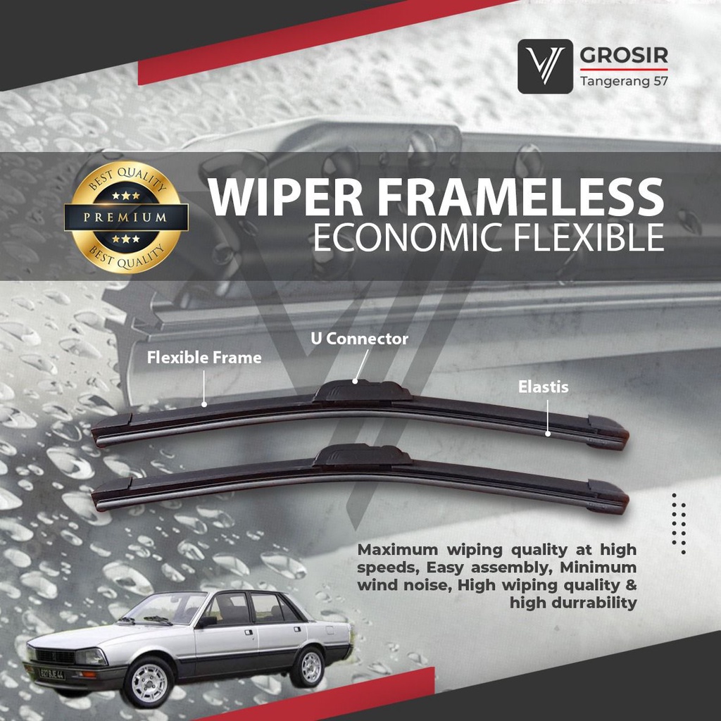Peugeot 505 FRAMELESS WIPER 2 ชิ้น