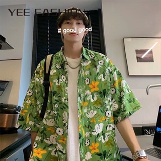 YEE Fashion  เสื้อยืดผู้ชาย เสื้อโปโลผู้ชาย สไตล์สตรีทอเมริกัน oversize 2023New  DX23032001  Chic พิเศษ ทันสมัย ทันสมัย C26A05W 37Z230910