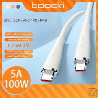 Toocki สายชาร์จเร็ว 100W Type C เป็น Type C PD3.0 USB C เป็น C สําหรับ Xioami Huawei