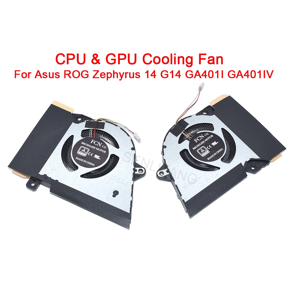 ใหม่ พัดลมระบายความร้อน CPU GPU สําหรับแล็ปท็อป ASUS Rog Zephyrus 14 G14 GA401I GA401IV GA401IU GA401IH 13NR03F0AP0301 13NR03F0AP0101 DFSCK22115181H