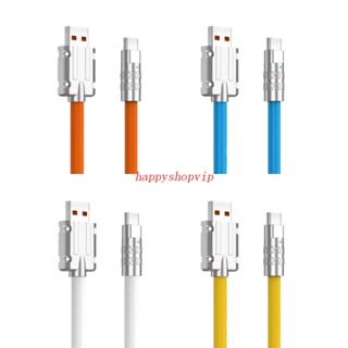 Hsv สายเคเบิลข้อมูล Type C 120W ชาร์จเร็ว USB เป็น Type C