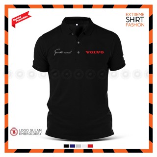 เสื้อยืดโปโล ผ้าฝ้าย พิมพ์ลายโลโก้ Minds Power By Volvo Sport T8 XC90 Turbo Baju สําหรับผู้ชาย