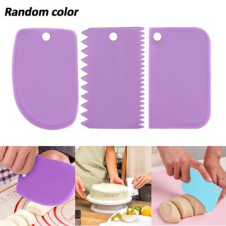 3Pcs Dough Icing Fondant Scraper Cake Plain Edge Baking Pastry Smooth Tools