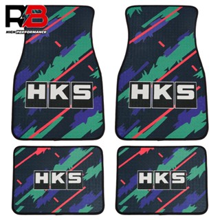 Hks RECARO LE MANS พรมปูพื้น กันลื่น ผ้ากํามะหยี่ขนนิ่ม สําหรับรถยนต์ 4 ชิ้น / ชุด