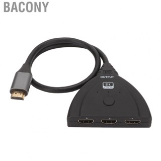 Bacony 3x1 HD Multimedia Interface Switch  HD Multimedia Interface Switch 8K Plug and Play  for UHD TV