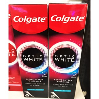 Colgate Optic White O2 Aromatic 85g. ยาสีฟันคอลเกต อ๊อพติคไวท์ โอทู พร้อมส่ง!