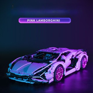 ♛Lamborghini ชุดประกอบรถสปอร์ต สีชมพู สีเขียว สําหรับผู้ใหญ่