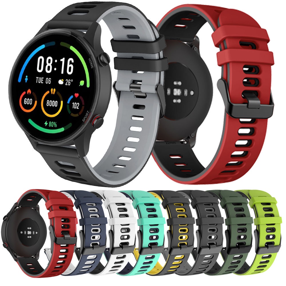 สายนาฬิกาข้อมือซิลิโคน 22 มม. สําหรับ Xiaomi MI Watch Huawei Watch 3 3 pro GT 2