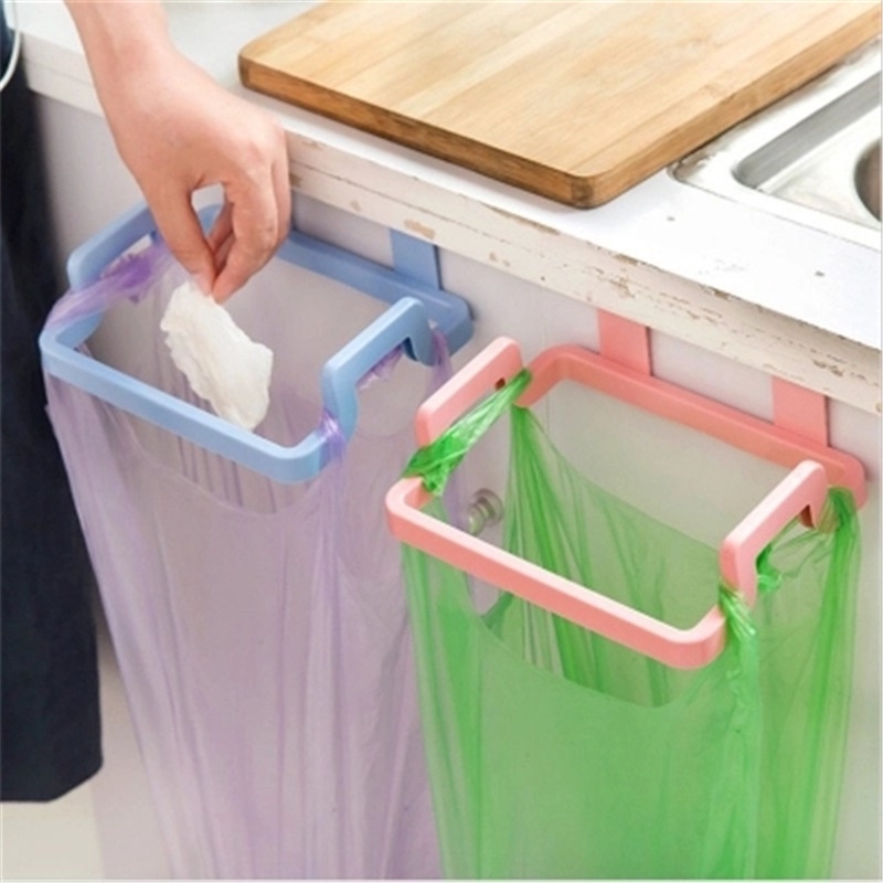 ที่แขวนถุงขยะ พลาสติก ขนาดเล็ก ของใช้ในครัวเรือน สําหรับแขวนประตู ตู้เสื้อผ้า
