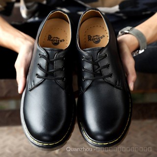 Dr.martens รองเท้าบูทมาร์ติน หนังแท้ แบบผูกเชือก สําหรับผู้ชาย (สีดํา) 4JCE