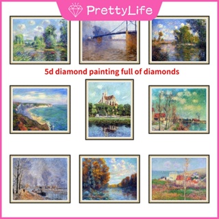 【PL】ภาพวาดสีน้ํามัน รูปทิวทัศน์ 5D ขนาด 40x30 ซม. 50x40 ซม. สําหรับตกแต่งผนังบ้าน DIY