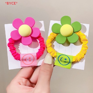 Byce&gt; ยางรัดผม ดอกไม้ สีแคนดี้ ยืดหยุ่น น่ารัก ดอกไม้ ยางรัดผม สําหรับเด็กผู้หญิง ใหม่