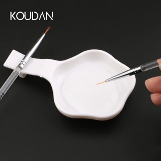 Koudan จานสี ลายดอกไม้ สีขาว สําหรับแต่งเล็บ