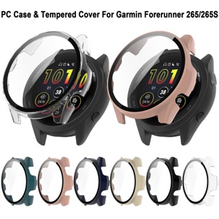 เคส PC และกระจกนิรภัย ป้องกันฝุ่น สําหรับ Garmin Forerunner 965 265S 265 955 255 255S