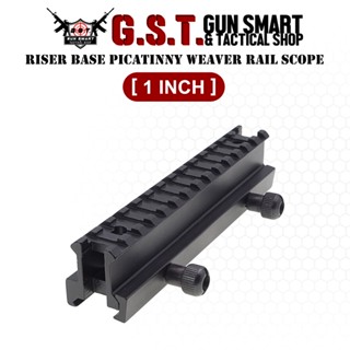 Riser Base Picatinny Weaver Rail Scope Mount (1 inch)