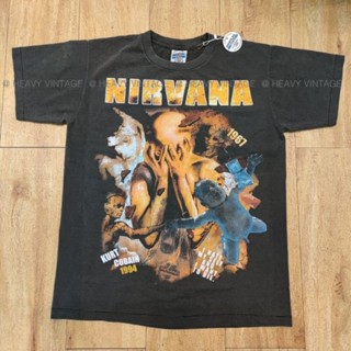 NIRVANA KURT COBAIN 1967-1994 BOOTLEG เสื้อวง เสื้อทัวร์ ลายเดือดๆ งานเฟด