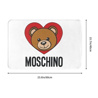 ใหม่ พร้อมส่ง พรมเช็ดเท้า ผ้าสักหลาด กันลื่น ดูดซับน้ําได้ดี ลาย Moschino (15) 16x24 นิ้ว สําหรับห้องน้ํา ห้องนั่งเล่น โซฟา ห้องนอน โต๊ะกาแฟ