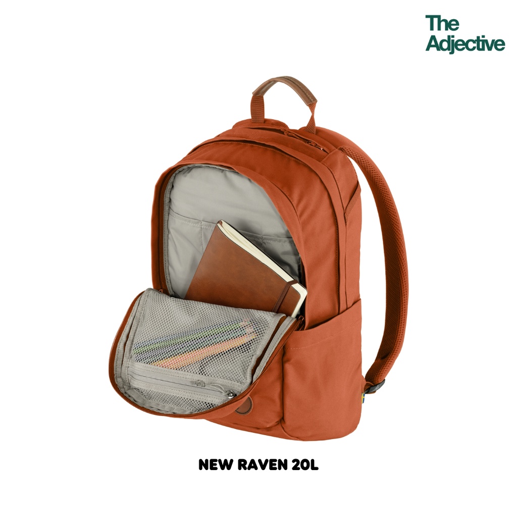 Fjallraven /Raven 20 /กระเป๋าเป้สะพายหลังดีไซส์เรียบง่าย สายและโลโก้หนังแท้ เป้เดินทาง เป้ท่องเที่ยว