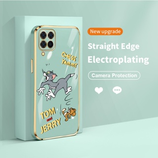 เคสซิลิโคนนิ่ม ทรงสี่เหลี่ยม ลาย Tom and Jerry สําหรับ Samsung Galaxy M33 M51 M53 M62 F62