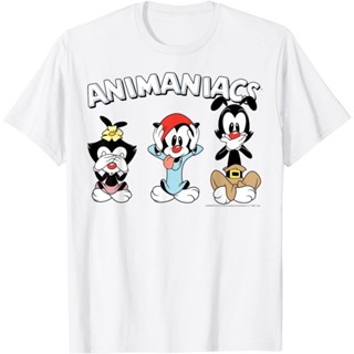 เสื้อยืดคอกลม เสื้อยืดผ้าหนา เสื้อยืดแขนสั้น แขนสั้น Animaniacs Adult T