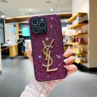 เคสโทรศัพท์มือถือ TPU นิ่ม กันตก ประดับเพชร หรูหรา คุณภาพสูง สําหรับ iPhone11 14 12 13 Pro Max