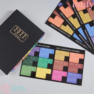 Lanfy สติ๊กเกอร์ปฏิทิน 2022 สําหรับติดตกแต่งโน๊ตบุ๊คเครื่องเขียน