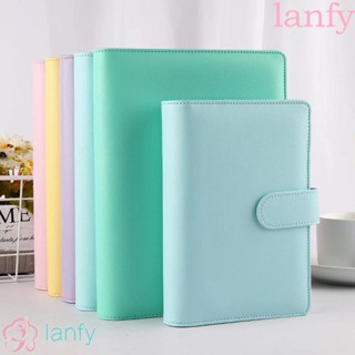 LANFY School Supplies Notebook Cover Journal Loose-Leaf Cover Binder Cover A6/A5|Color File Folder DIY Refillable Planner Book Notepad Cover/Multicolor