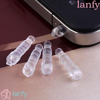 Lanfy จุกปิดหูฟังพลาสติกใสกันฝุ่น 3.5 มม. 200 ชิ้น