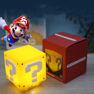 โคมไฟตั้งโต๊ะ LED รูป Super Mario Bros ชาร์จ USB พร้อมเสียงดนตรี เหมาะกับของขวัญวันเกิดคริสต์มาส สําหรับเด็ก