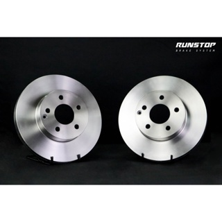 RUNSTOP รันสตอป brake disc จานเบรคหน้า แบบเรียบ ขนาดเดิม295 Mercedes Benz รุ่น W204 C200 ราคาต่อคู่