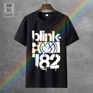 HOT QGเสื้อยืดผ้าฝ้าย เสื้อยืดคอกลม ผ้าฝ้าย พิมพ์ลายอัลบั้มตลก Blink 182 Blink 182 2003 สไตล์ยุโรป