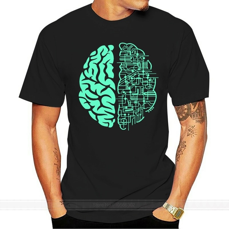HOT PD[S-5XL]เสื้อยืดลําลอง สําหรับผู้ชาย แขนสั้น คอกลม พิมพ์ลาย Nerd Science Circuit Board Brand Te