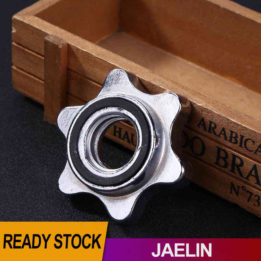 【พร้อมส่ง】แคลมป์ดัมเบล หกเหลี่ยม เหล็กแข็ง สําหรับยกน็อตบาร์เบล [Jaelin.th]