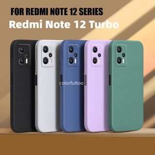 เคสโทรศัพท์ซิลิโคน TPU แบบนิ่ม ขอบตรง กันกระแทก ป้องกันกล้อง สําหรับ Xiaomi Redmi Note 12 Turbo 5G 12Turbo Note12Turbo