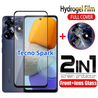 2in1 ฟิล์มกระจกนิรภัยกันรอยหน้าจอ 9H สําหรับ Tecno Spark 10 Pro Spark10 Pro Spark10Pro