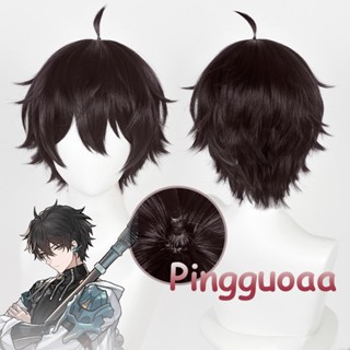 Manmei Game Honkai: Star Rail Dan Heng Cosplay Wig 30cm Black Brown Short Wigs Anime Wigs Heat Resistant Synthetic Hair