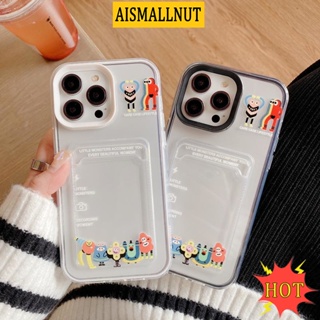 3 In 1 เคสโทรศัพท์มือถือ TPU กันฝุ่น กันกระแทก ลายมอนสเตอร์ตัวเล็ก สีมาการอง สําหรับ IPhone 14 13 6 7 8 Plus 11 12 Pro Max X XS XR XSMAX