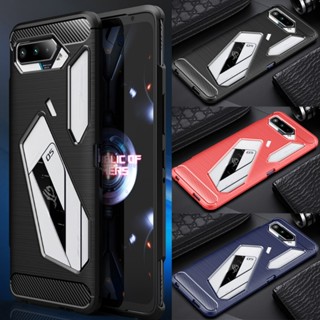 เคสโทรศัพท์มือถือ TPU คาร์บอนไฟเบอร์ แบบนิ่ม กันกระแทก สําหรับ Asus ROG Phone 5 ROG Phone 5 Pro ROG Phone 5 Ultimate