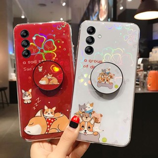 เคสโทรศัพท์Samsung Galaxy A54 A34 A14 5G 2023 ยางนิ่ม ลายการ์ตูนหมี ซากุระน่ารัก พร้อมที่ตั้งวาง สําหรับ เคส Samsung A34 5G